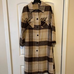 Brown and tan jacket. Bought at a local boutique.